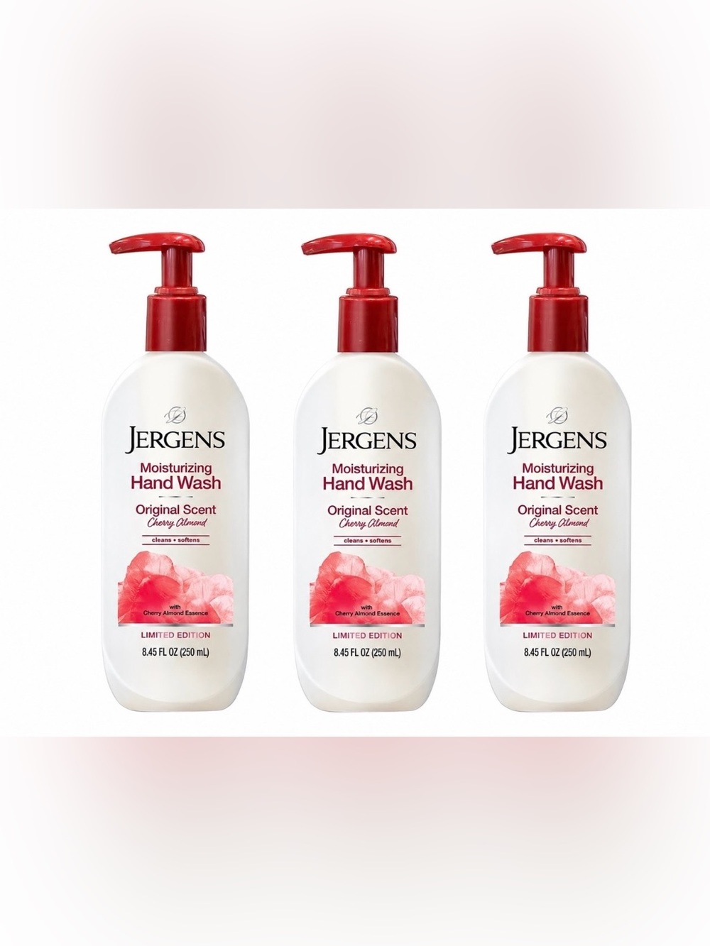 🍒Jergens Cherry Almond Moisturizing Hand Wash 3 pack